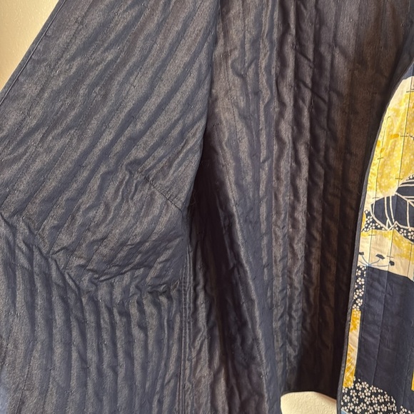 Alfred Dunner Navy Quilted Print Lightweight Reversible Jacket Size 1x - Picture 3 of 6